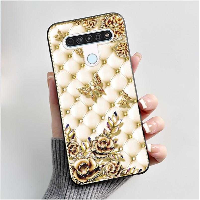 Luxury Cute Cool Boys Girls Case For LG K61 Q61 Q70 Phone Case Black Matte Soft Silicone Back Cover Protective TPU Bumper Shell