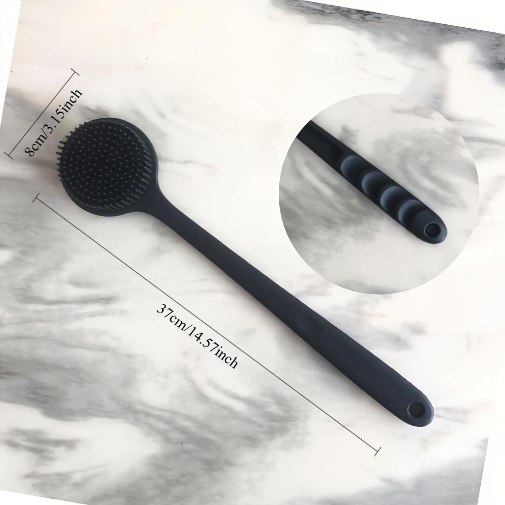 14.57  Extra Long Back Scrubber Brush - Ergonomic Silicone Bath Brush for Hard to Reach Areas, Gentle Exfoliating Shower Brush чёрный