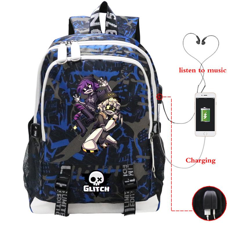 Murder Drones Peripheral Backpack USB Interface Cross-border Multifunctional Leisure Student School Bag