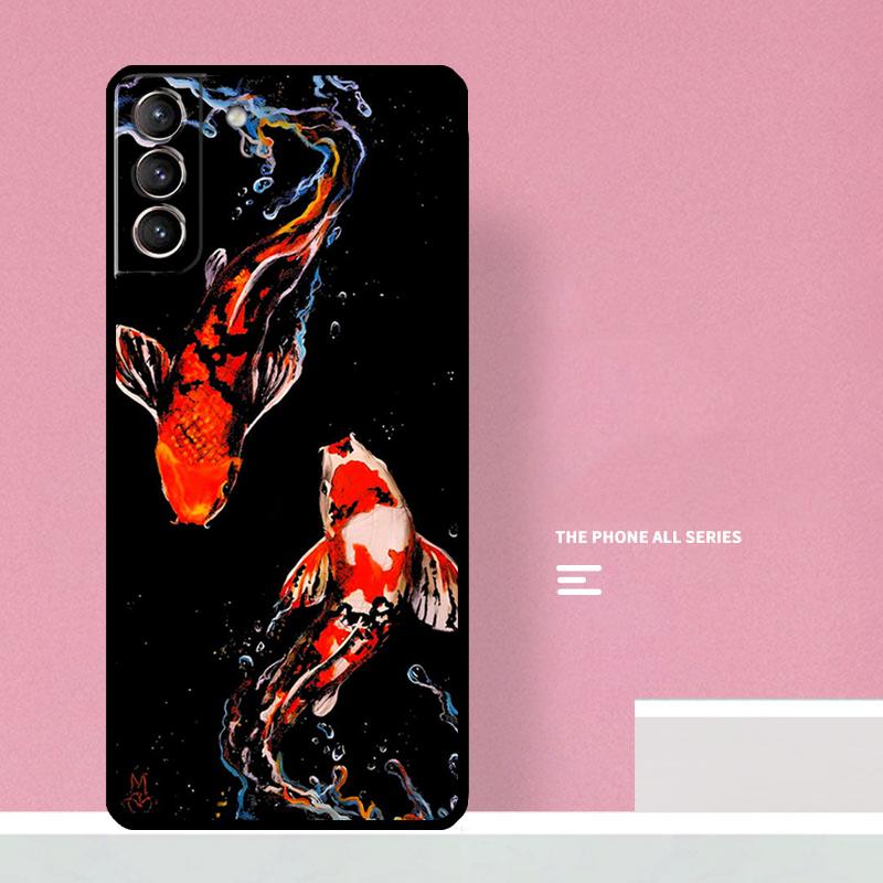Koi Fish Carp Phone Case For Samsung Galaxy S25 S26 Ultra S20 S21 S22 S23 S24 Plus S10 S25 FE Cover Coque