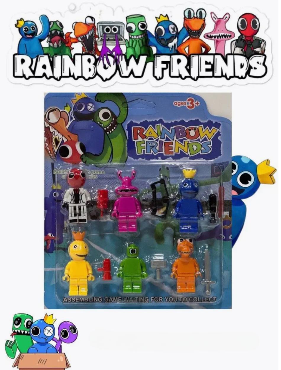 

Райдужні друзі Roblox Rainbow Friends набір фігурок 6 шт/компл. ігрові будівельні блоки Лего 21 синій