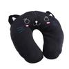 Animal Travel Neck PP Cotton Pillow Soft U Shaped Car Head Rest Toy Cushion Black Cat