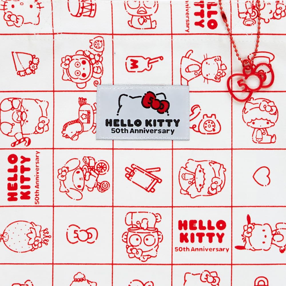 Sanrio HELLO Sanrio Characters Tote 37 X 32 X 5 129640 (SANRIO) Everyone! Bag, Small, No-Cover Bag, Cm, Polyester/Cotton/Steel,