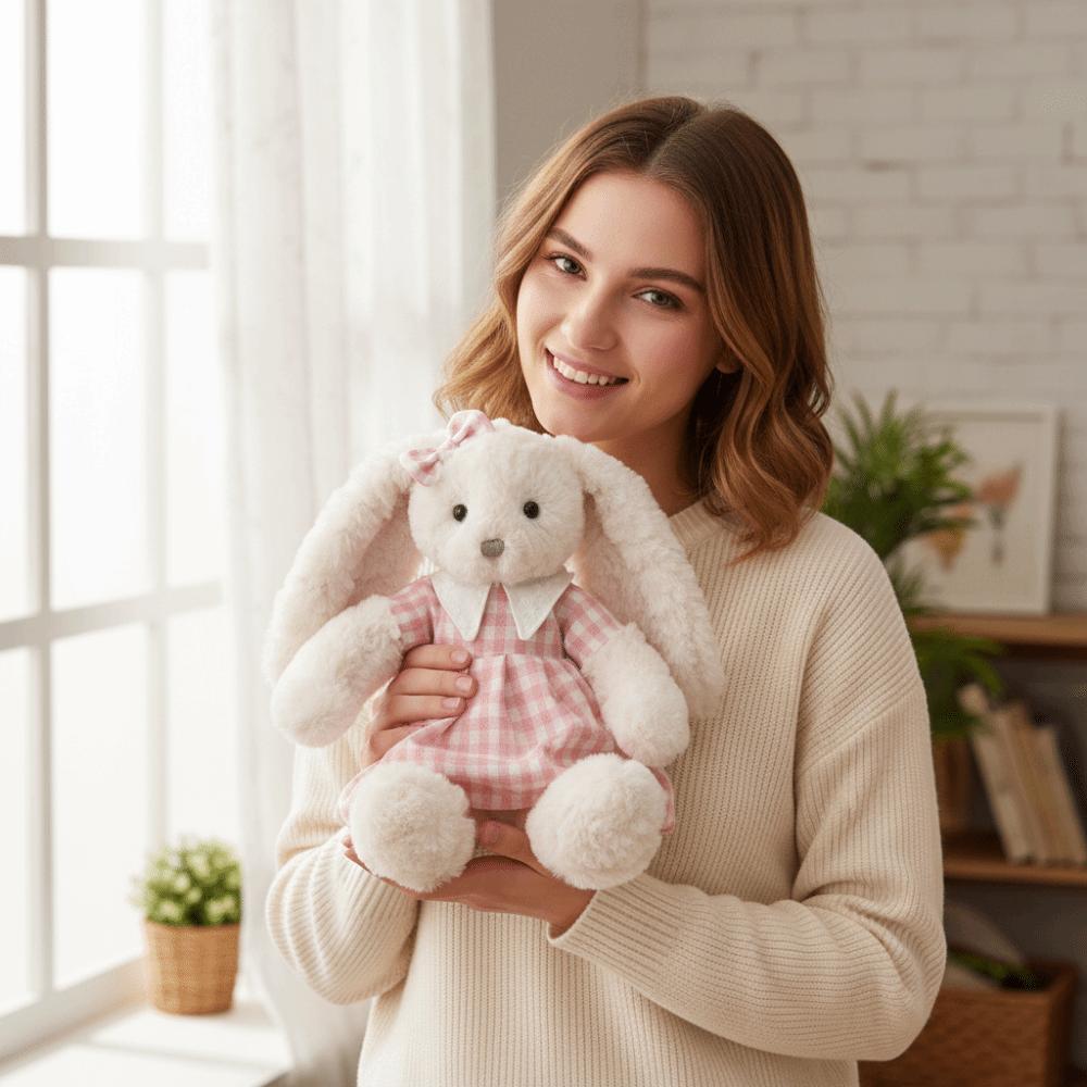With Dress Rabbit Plush Toy Soft Stuffed Animal Dress Up Doll Rabbit Doll Baby Soothing Gifts
