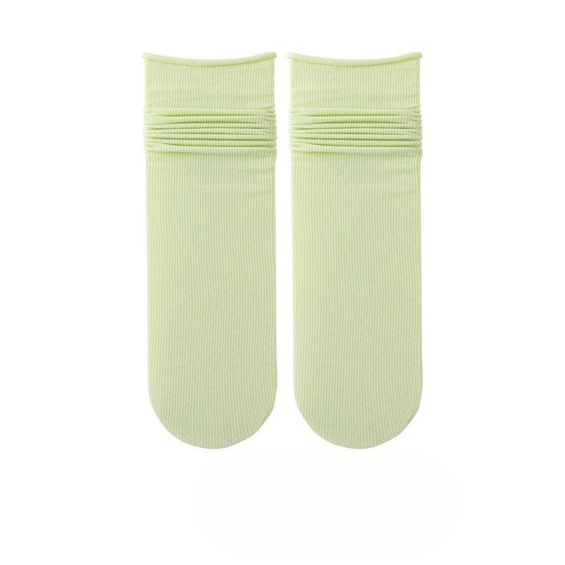 Ladies Spring and Summer Thin Boneless Moon Ice Long Tube Stack Socks