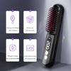 Portable Electric Hair Brushes USB Rechargeable Wireless Negative Ion Hot Comb Electric Mini Hair Straightener Comb for Women
