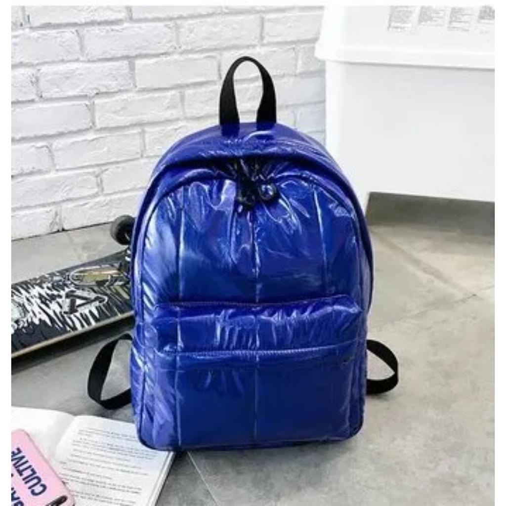 Fashion Space Padded Women Backpacks Winter Down Cotton School Bags for Teenager Designer Travel Bag Female Big Purses