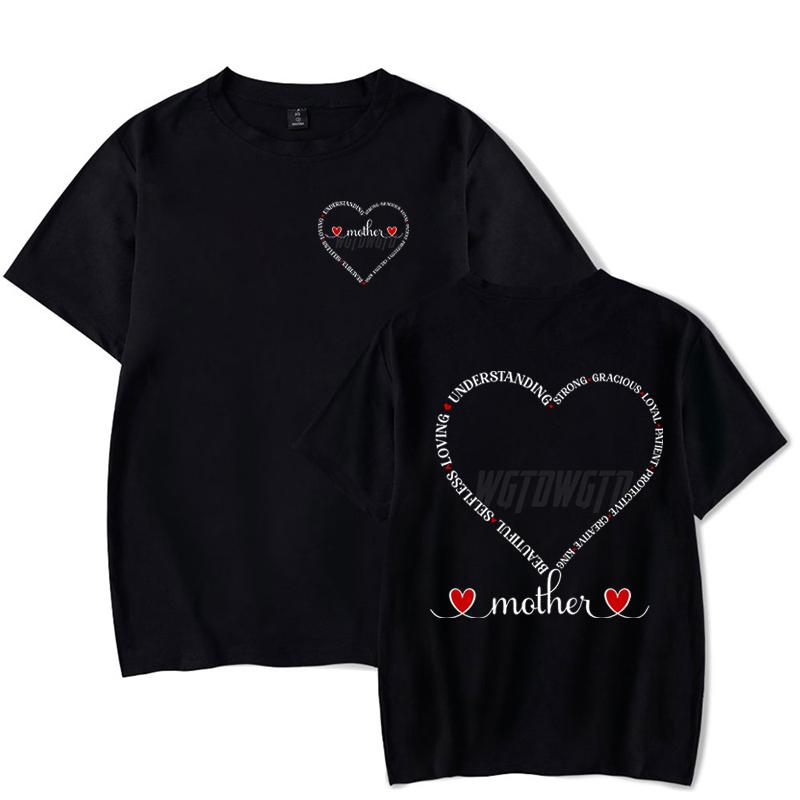 Mothers Day Gift Short Sleeve Tshirt Crew Neck Happy Mothers Day Shirt Fashion Woman Clothing Letter Print Classic Tops Tees
