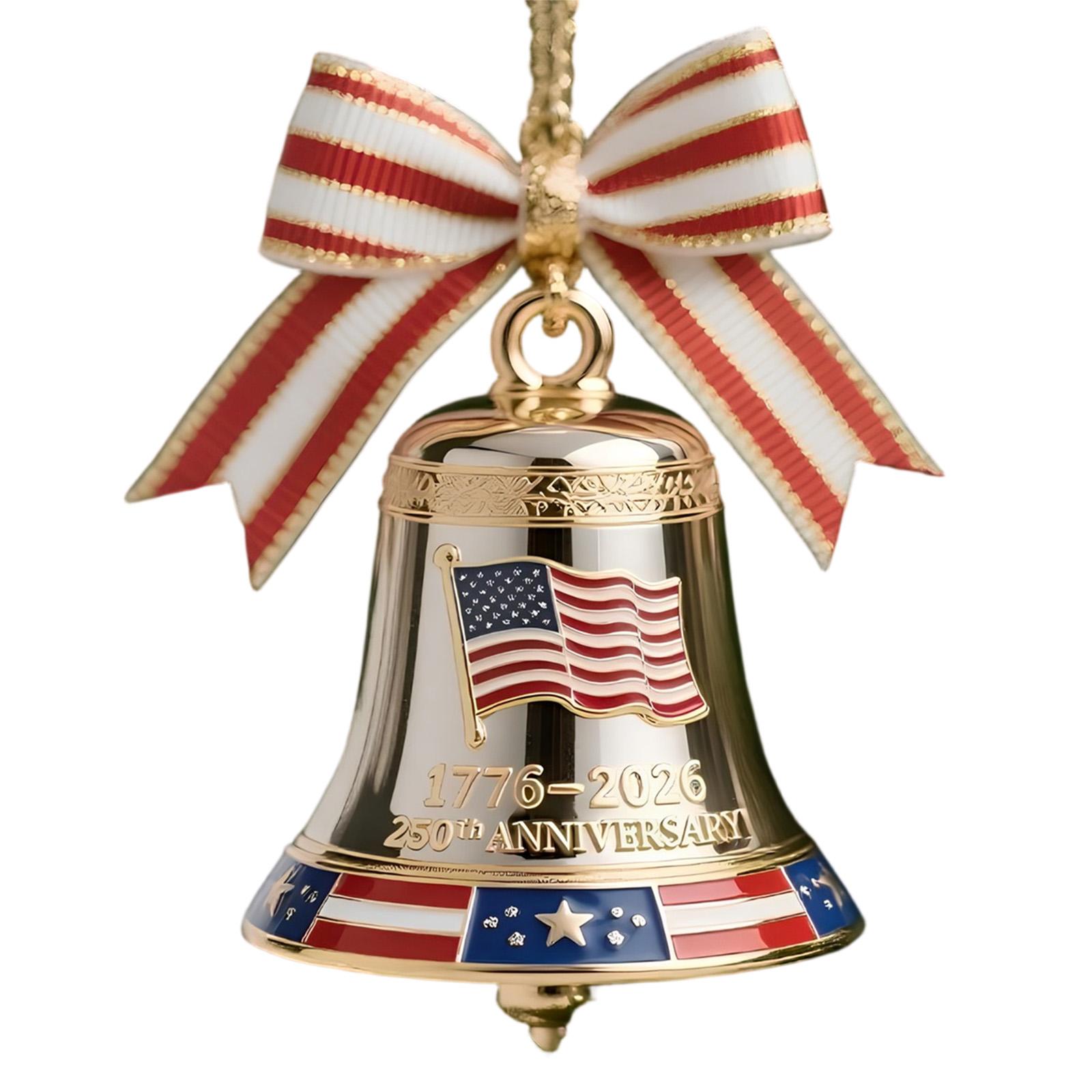 United States 250th Anniversary Bell America Founding 250th Commemorative Bell for Collectors Patriotic Christmas Tree