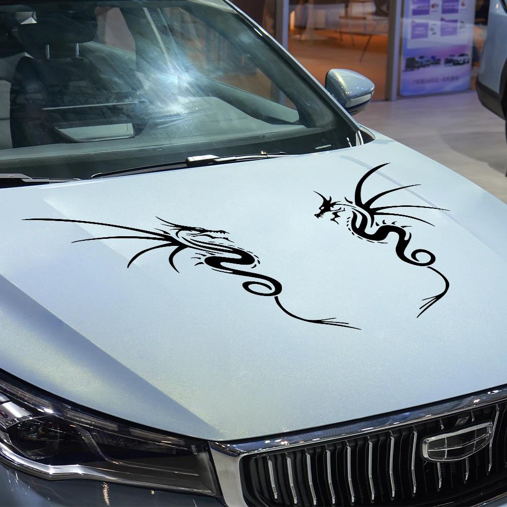 Dragon Totem Car Sticker Creative Tribe Front Hood Cover Graphics Accessories For Truck Caravan DIY Door Vinyl Decals Decoration