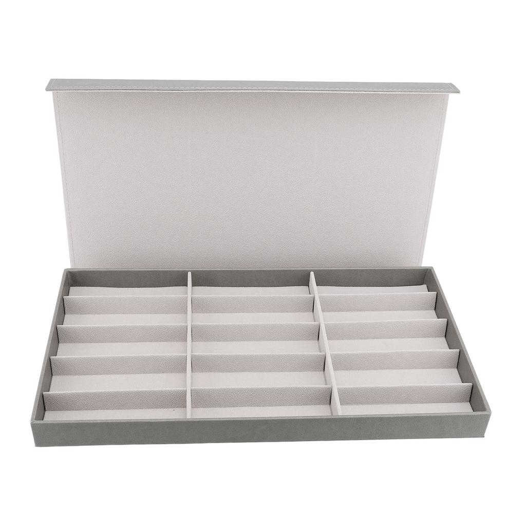 15 Fächer Sonnenbrillen Organizer Multifunktionale Schmuckschatulle Großer Raum Mehrfache Brillenetui Box für