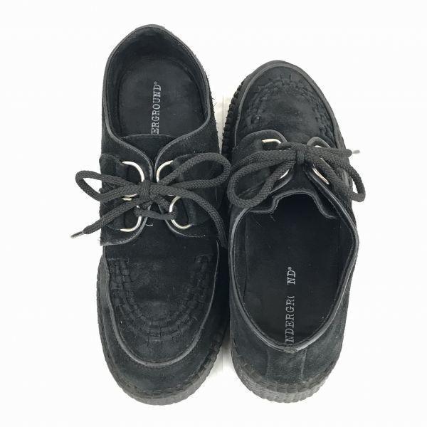 Underground Suede Leather Rubber Sole Boots 24.5 Black(USED)