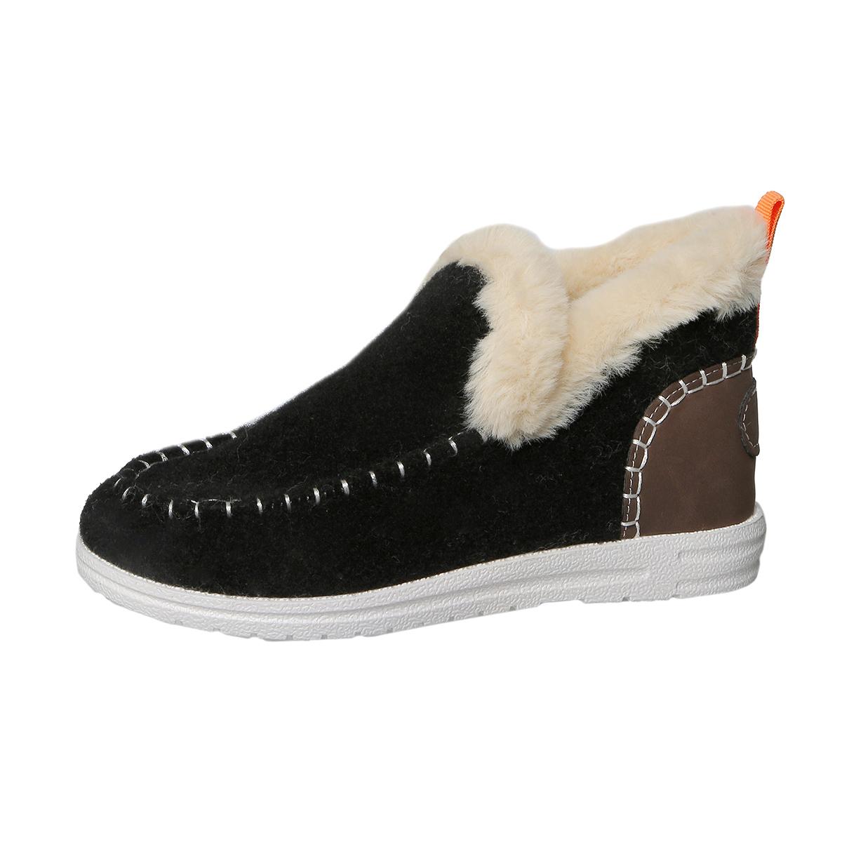

2026 NEW Hot Selling High-quality Comfortable Snow Boots Women s Winter Casual Round Toe Thick Bottom Warm Cotton Shoes 43 чорний