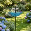 Solar Bird Bath Fountain for Outside Cascading Fountain Bird Bath with Metal Stake Stand