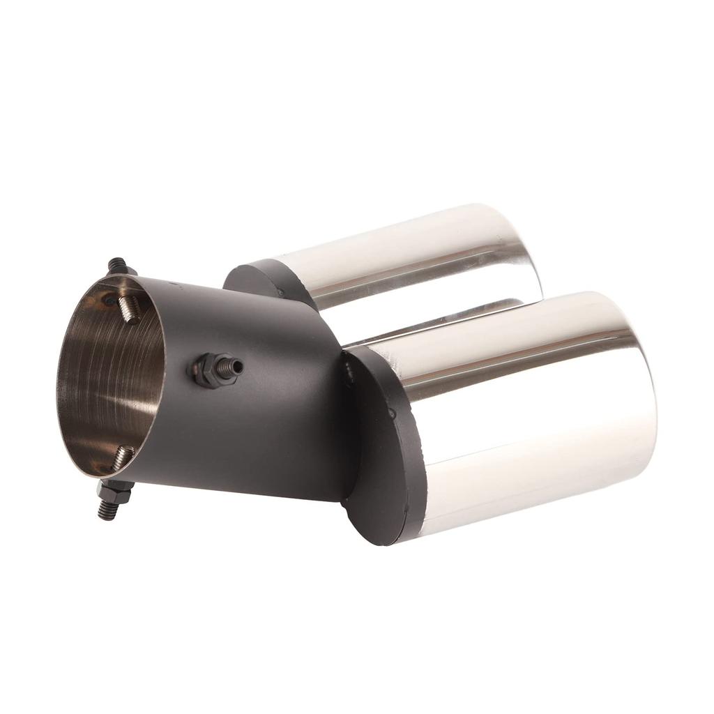 Muffler Cutter, Mini Car, Twin Exhaust Pipe, Qiilu Automotive Round Mouth Double Pipe Elbow