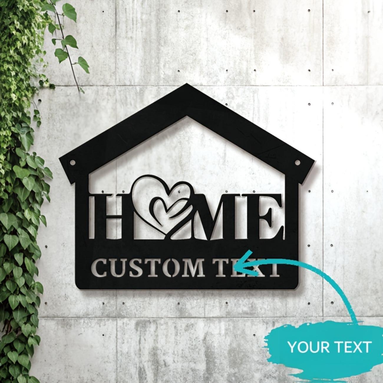 

Custom Metal Wall Art Sign Personalized Family Name Text Rustic Farmhouse Decor for Indoor Outdoor Living Room Bedroom Home Housewarming Gift S чёрный