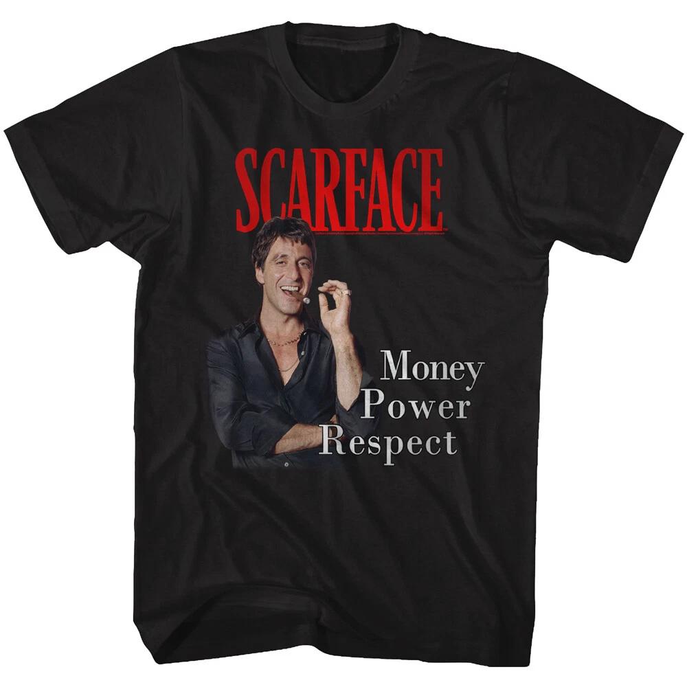 Scarface Movie Tony Smoking Cigar Money Power Respect Men s T Shirt Cuban Cartel XL