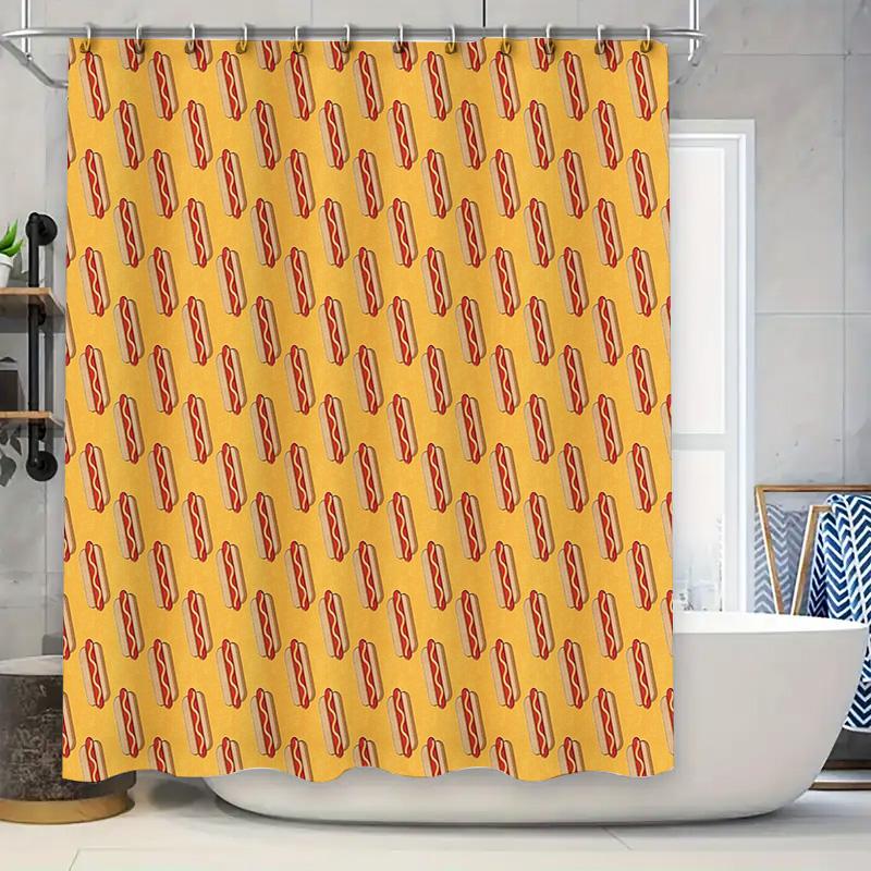 

Bathroom Shower Curtain Waterproof Farmhouse Decor Rustic Kitchen Pattern Fabric Backdrop Vintage Style Home Decor Modern Design W60H190(CM)-1 Pcs
