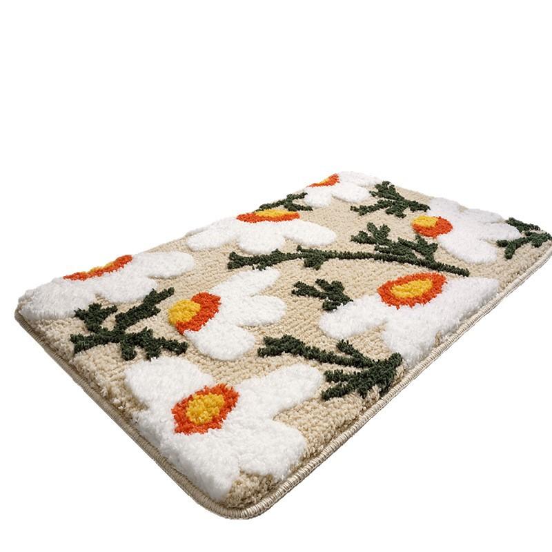 Flower Floor Mat Thickened Bathroom Mat Wear-resistant Bathroom Door Mat Dirt Resistant Entrance Mat