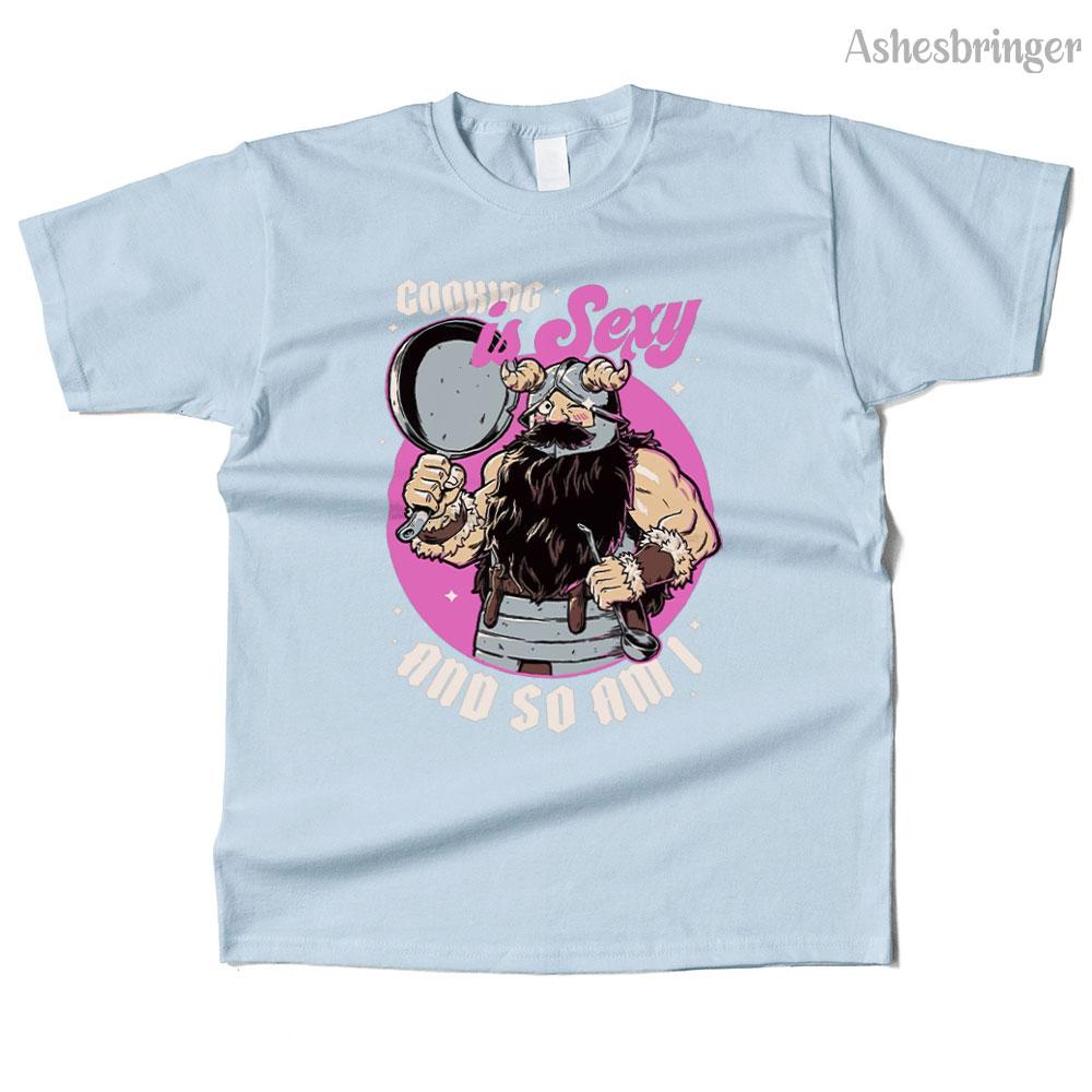 Mens Cotton Cooking Dwarf Graphic Funny T Shirt Street Casual Style Tee for Men and Women