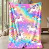 Fantasy Mermaid with Unicorn Theme blanket Lightweight Warm Flannel Blanket Decorative Throw Blanket for Home Decoration
