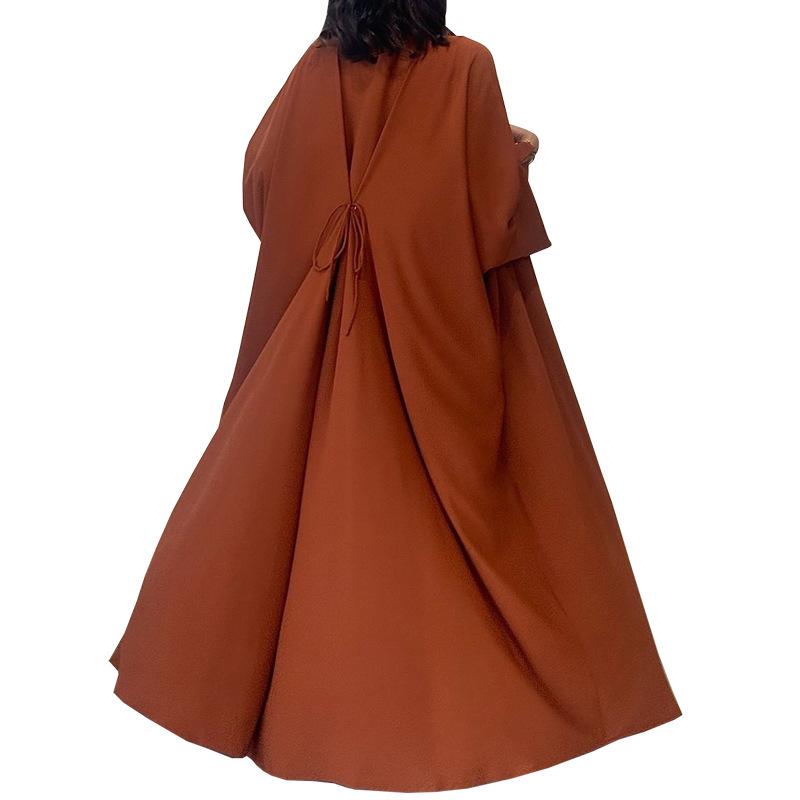 MQ174 Women's Muslim Arab Abaya Cardigan Robe 2025, Middle Eastern Cross-border Outerwear.