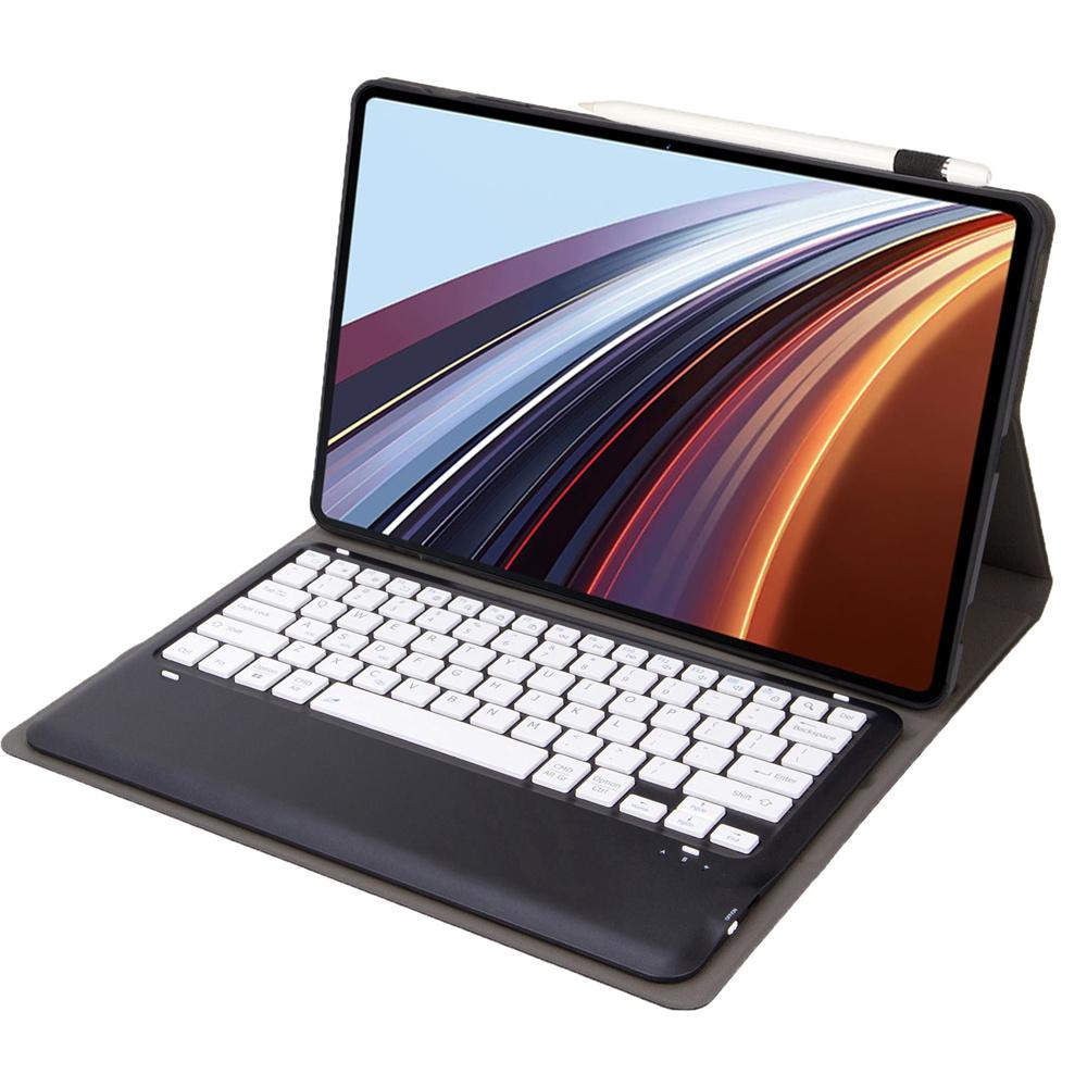 

AH26 For Honor Pad GT Pro Ultra-Thin Leather Tablet Stand Cover+Bluetooth-compatible Keyboard Pink