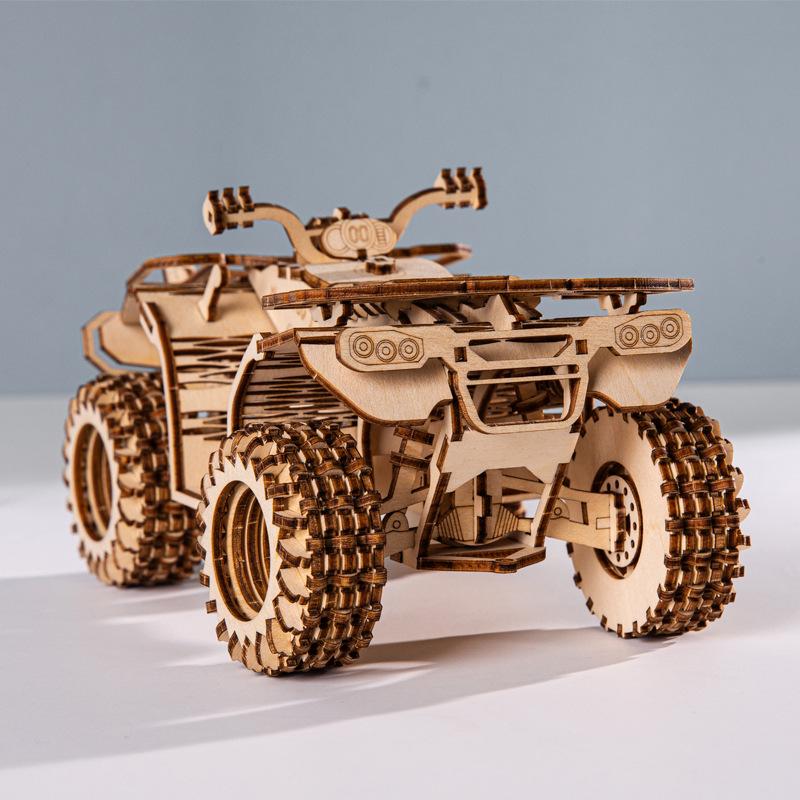 3D Stereo Wooden Beach Car Puzzle - DIY Educational Toy & Desk Ornament for Children
