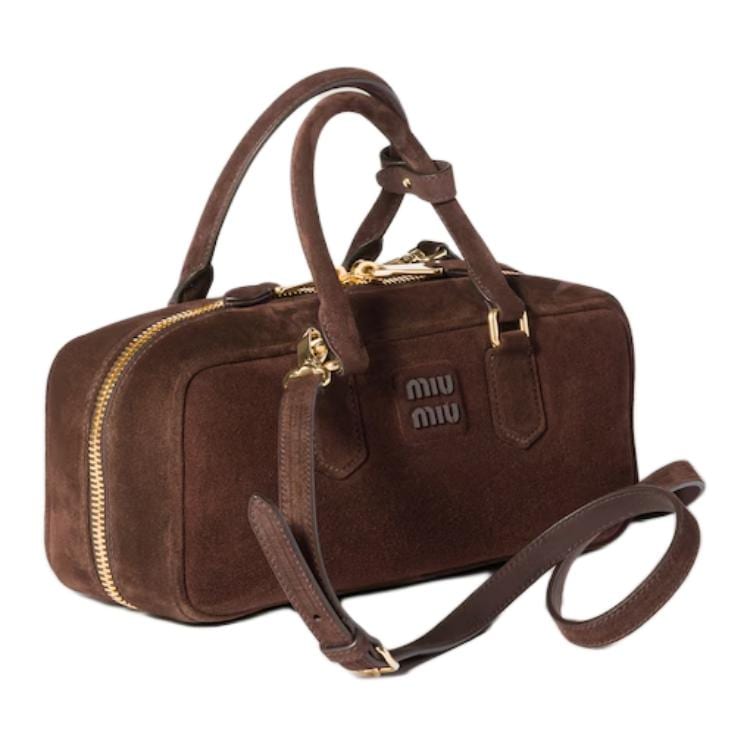 MIU MIU Arcadie Calfskin Crossbody Handbag Women's Dark Brown 5BB148_2CS4_F0003_V_OON
