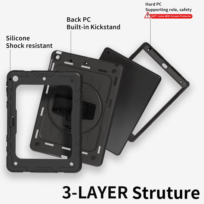 IPad 10.2 Inch Case 7th 8th 9th Gen Shockproof Cover With 360 Rotating Stand Magnetic Soft TPU Hard Shell
