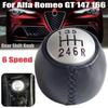 Manual 6 Speed Car Gear Shift Knob Lever HandBall PU Leather For Alfa Romeo GT 147 166 3.2 V6