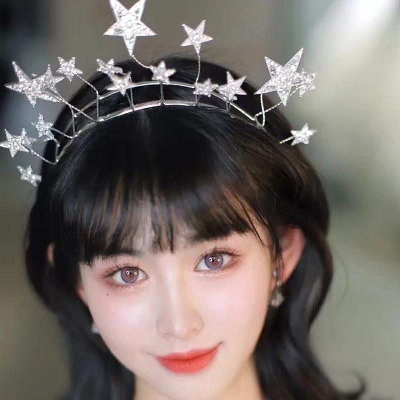 Wedding Tiaras Star Tiaras Headband Bride Tiaras Wedding Rhinestones Headband