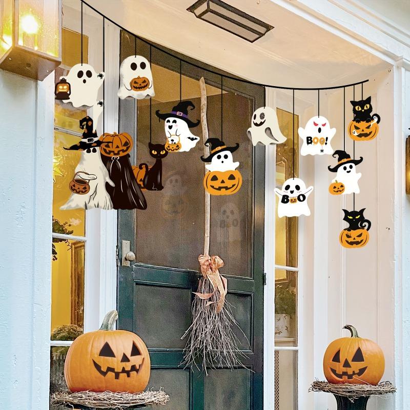 12PCS Paper Halloween Cute Ghost Pendant