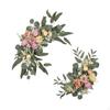2 Pieces Artificial Flowers Wedding Floral Swag Arrangement Elegant Decoration for Valentines