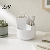 Large Capacity Pen Holder 360 Degree Rotating Holder Multi-compartment Quiet Container Desktop Organizer for Office School Home Storage Non-slip