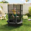 4.6FT/55" Kids Trampoline with Enclosure Net, Outdoor Indoor Use, for Ages 3-10 Years, Black