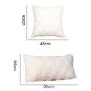 Home Decor INS Style Plush Pillowcase Jacquard White Throw Pillowcover Double-sided Cushion Cover Living Room/Office