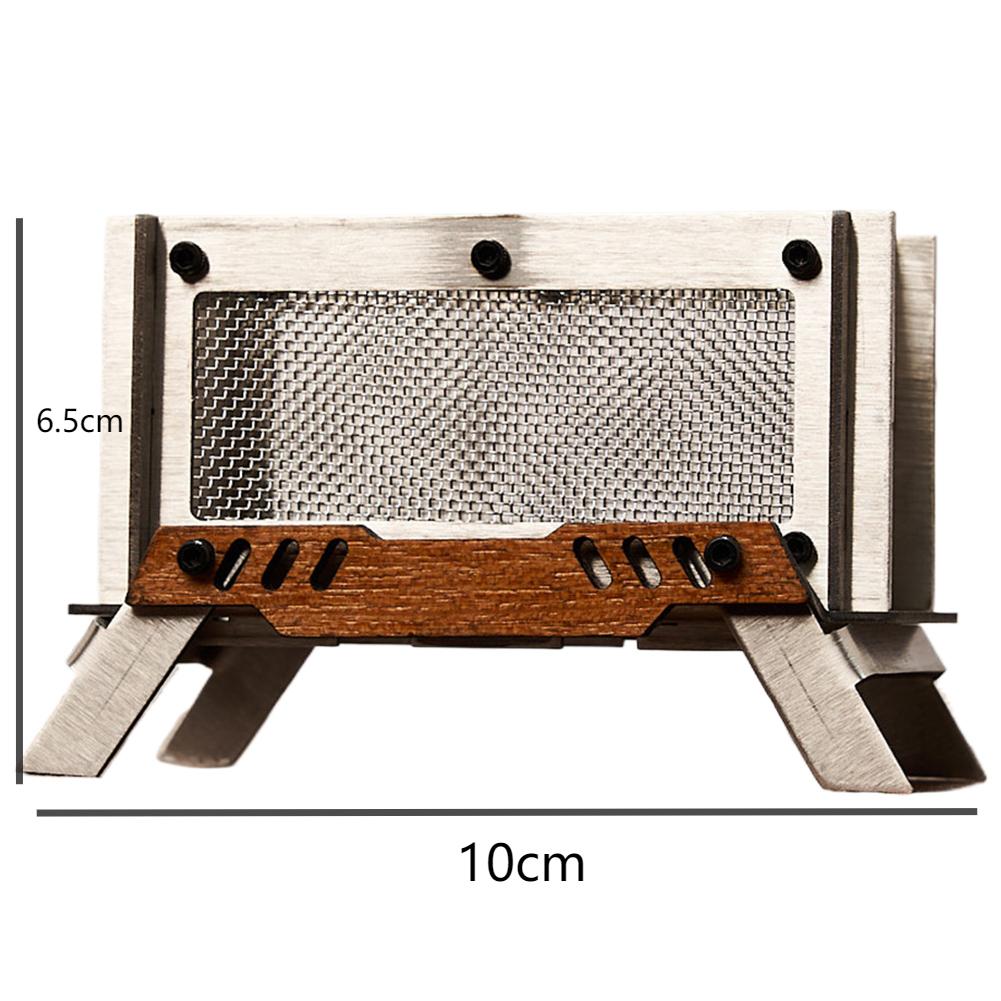 Mini Charcoal Stove Stainless Steel Camping Firewood Stove Rack Desktop Bonfire Stove Incense Burner for Picnic Home Outdoor