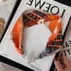New Luxury Design Magnetic Pearls Button Silk Scarf Women Summer Neck Ornament Silk Scarves Lady Shirt Sunscreen Decoration Gift