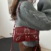 American Style Y2K Armpit Bag Sweet Cool Underarm Bag Casual Rivet Shoulder Bag  Spicy Girls
