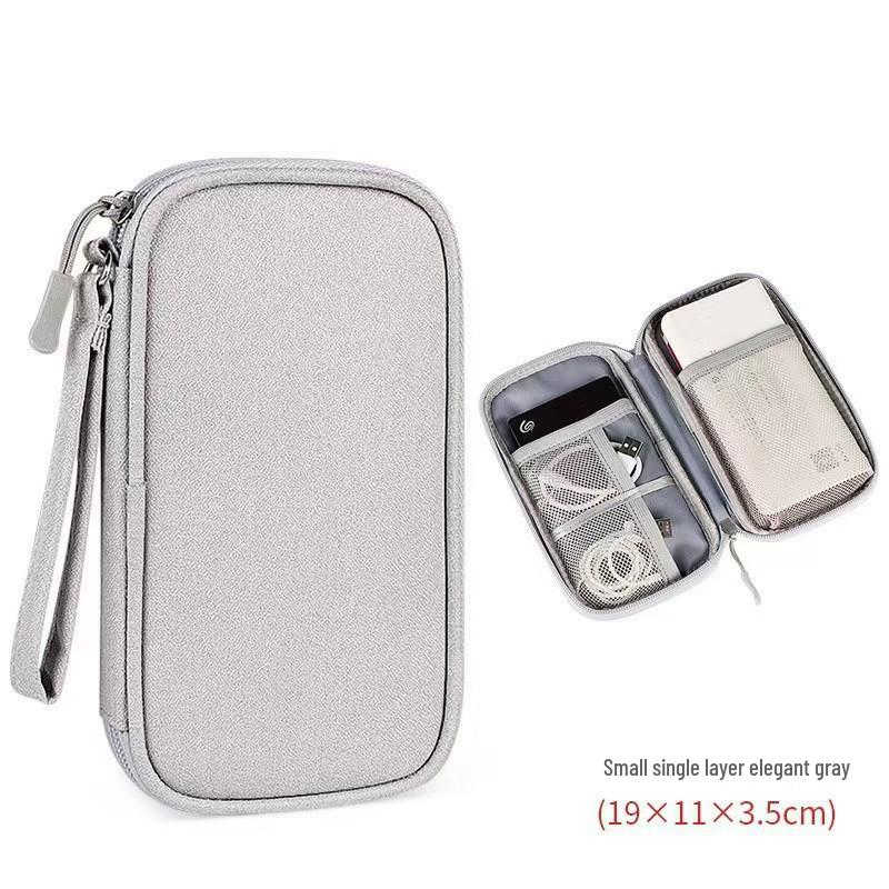Digital Accessories Multi-layer Storage Bag: Power Bank, Hard Drive, USB Drive, Earphones, Data Cables Dustproof Protective Case.