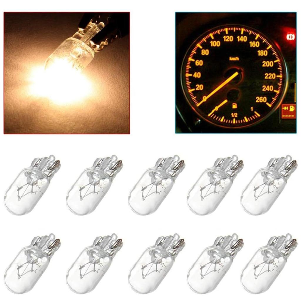 Car Bulb - 10 LED Bulbs Replacement Parts Clear Glass High Temperature Resistant,10 Pcs