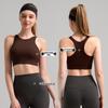 Sutiã Esportivo Feminino à Prova de Choque e Secagem Rápida: Top Fitness Canelado, Absorvente de Suor, para Treino de Yoga