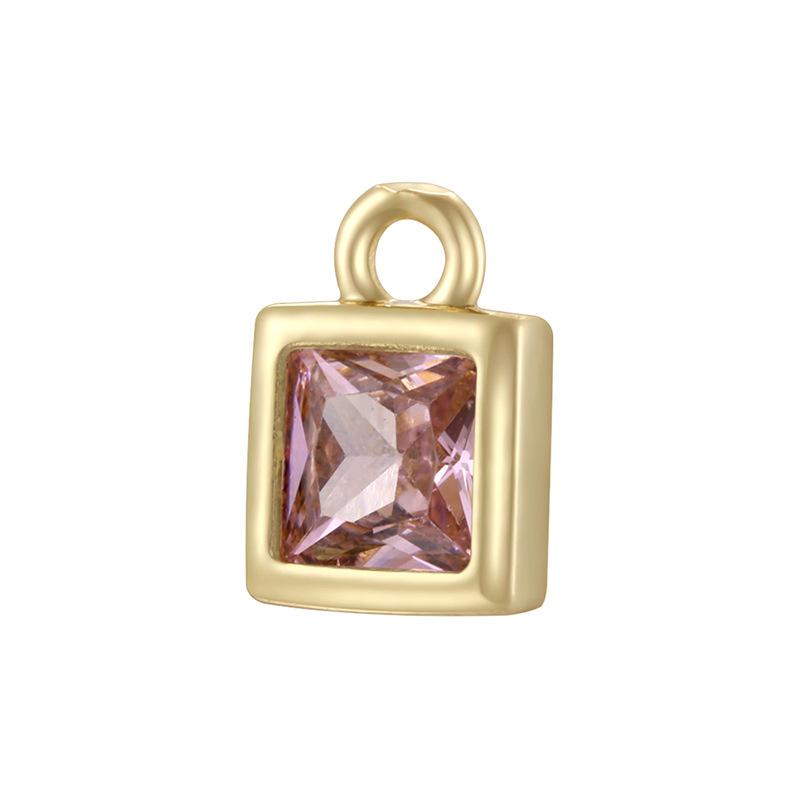 

Light Luxury Twelfth Birthday Stone Sugar Cube Pendant Handmade Diy Bracelet Necklace Square Pendant Vd1939