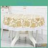 Waterproof Oil And Washable Resistant Mat Pvc Environmentally Friendly Circular Dining Table Cloth Large Circular Tablecloth