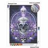 DIY Diamond Painting Kit Purple Rose Floral Skull Pattern Full Drill Art Canvas Relaxing Creative Craft for Home Wall Decor Gift