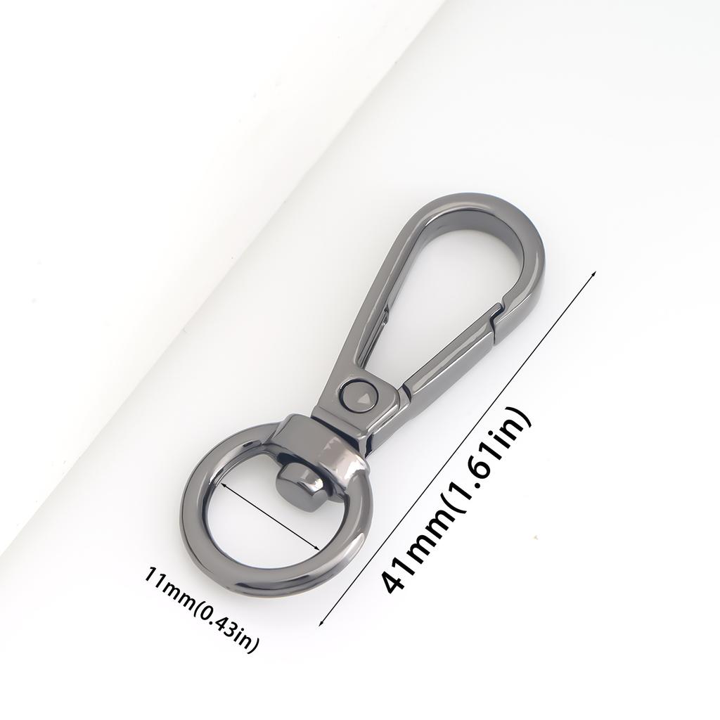 10Pcs Metal Swivel Lobster Clasps Purse Bag Strap Buckle Lanyard Hooks Men's Keychain Clip
