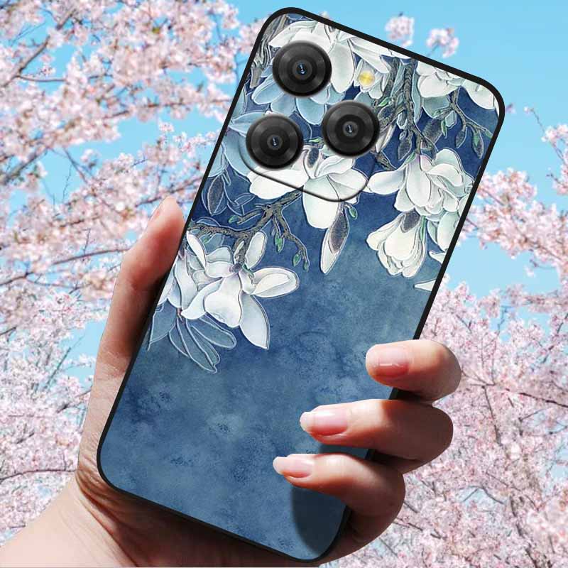 For Blackview Shark 9 5G Cases 3D Relief Flower Emboss Soft Silicone For Blackview Shark 9 5G 3D Cartoon Back Cover Cases Shark9