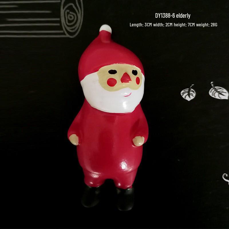 Creative Zakka Christmas Handmade Cute Resin Animal Ornaments for Home, Car, or Desk Decoration
