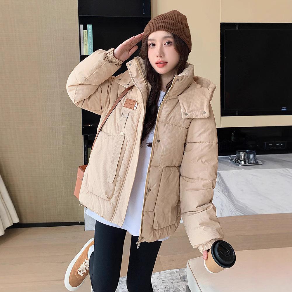 Down cotton-padded clothes women's winter new tooling thickened jacket vze bread clothes cotton-padded jacket tide